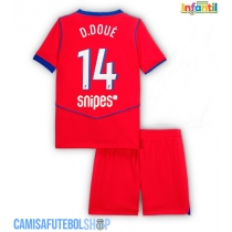 Camisa de time de futebol Paris Saint-Germain Desire Doue #14 Replicas 3º Equipamento Infantil 2025-26 Manga Curta (+ Calças curtas)